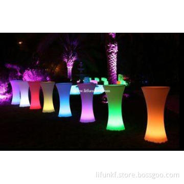 Outdoor / Indoor illuminated LED Cocktail Table Built-in re